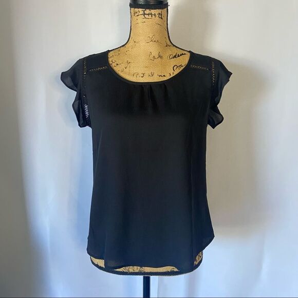 HAUTE MONDE Little Black Blouse - Picture 1 of 9